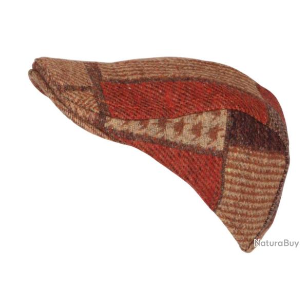 B�ret Casquette Orange et Marron en Laine Patchwork Mode Anglaise Windsaur Taille unique Orange
