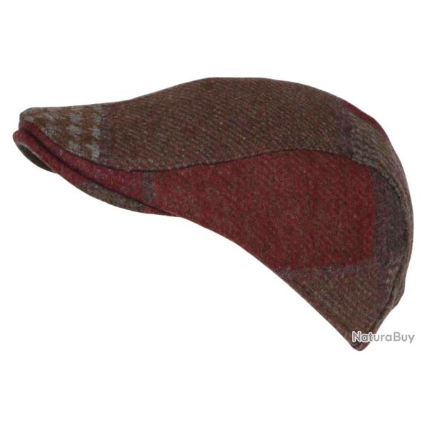 B�ret Casquette Rouge et Marron en Laine Patchwork Mode Anglaise Windsaur Taille unique Rouge