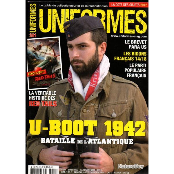 revue uniformes 281 brevet para us, PPF, bidons fran�ais 14-18, malgr�-nous, insignes TAP, sous-mari