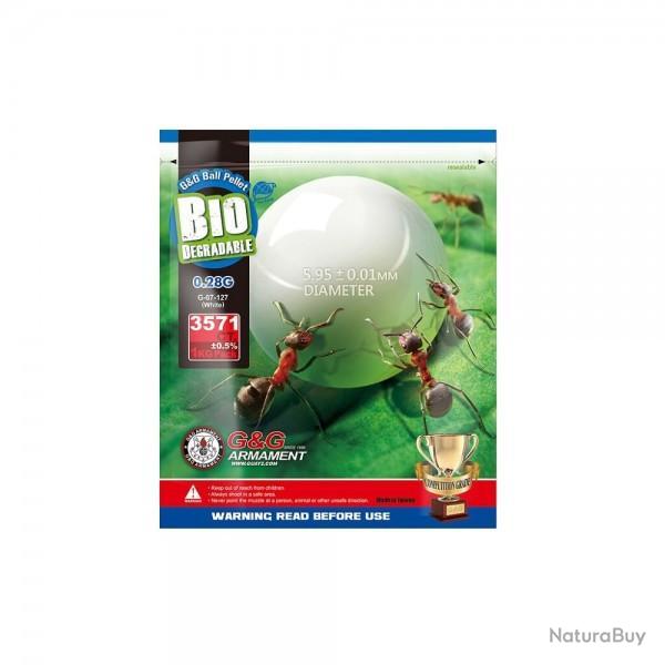 BILLES BIO 0.28G G&G BLANCHES EN SACHET DE 1KG