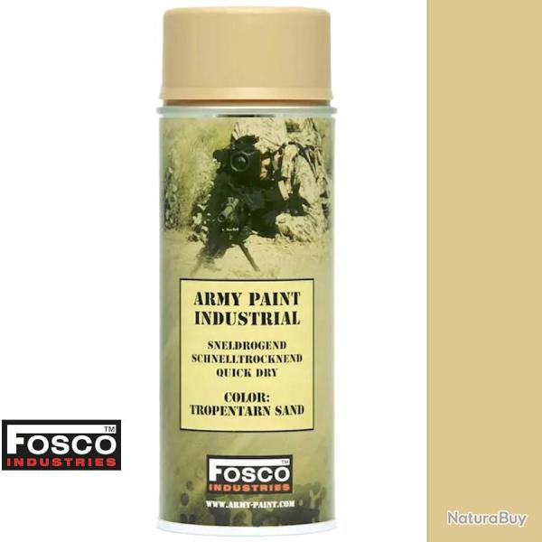 Bombe peinture militaire sable - Spray camouflage airsoft 400 ml - TROPENTARN SAND