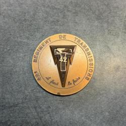 M&eacute;daille de table 42e R&eacute;giment de Transmissions - Arm&eacute;e de Terre fran&ccedil;aise - "Il faut le faire"