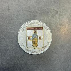 M&eacute;daille de table 5e r&eacute;giment d'infanterie arm&eacute;e de terre fran&ccedil;aise "navarre sans peur"