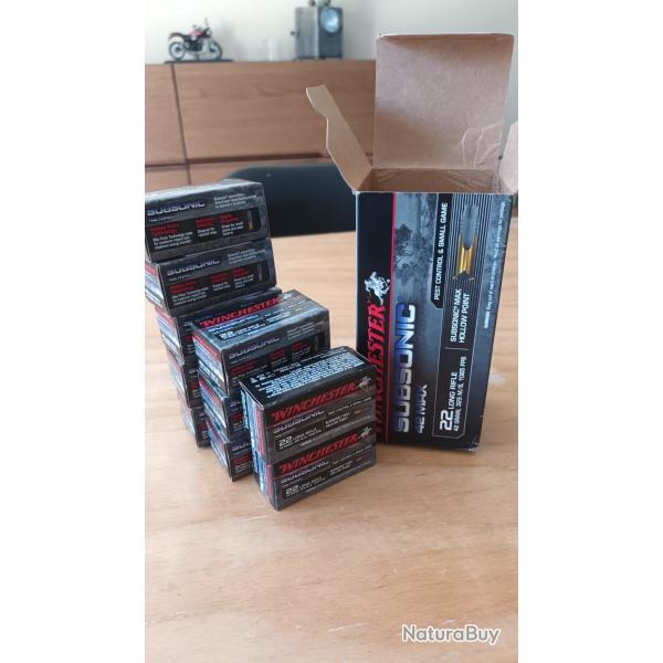 500 cartouches 22 lr subsonic 42 max