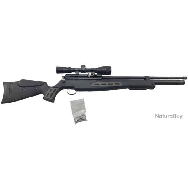 OCCASION AIRGUN- CARABINE PCP HATSAN BT65 RB CAL.6.35 + LUNETTE NIKKO + CHARGEURS