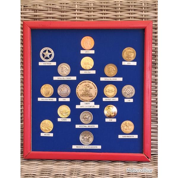 Mdaillons  de crosse  winchester  commemorative