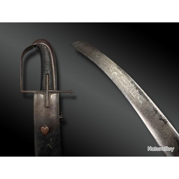 SABRE de hussard  lame ottomane - Europe - Vers 1790