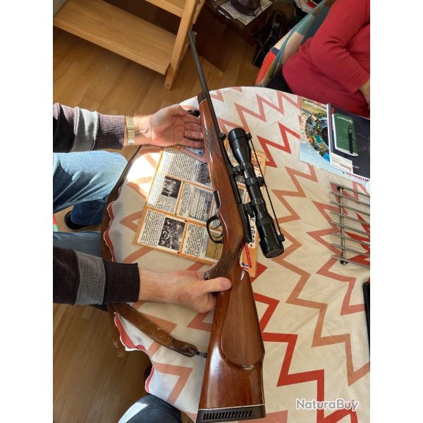 Carabine 7x64 steyr mannlicher modle m equipe d une lunette zeiss diavari 1,5 - 6x42