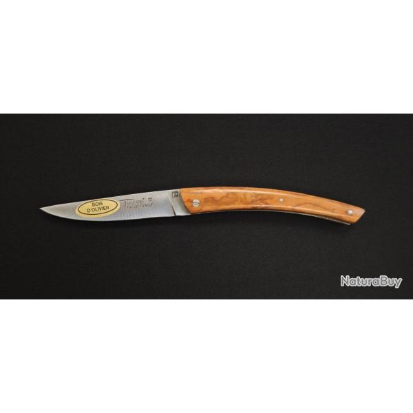 Couteau Pliant Le Thiers Par le Fidle - Manche Bois d'Olivier | Rf. T10PLOL