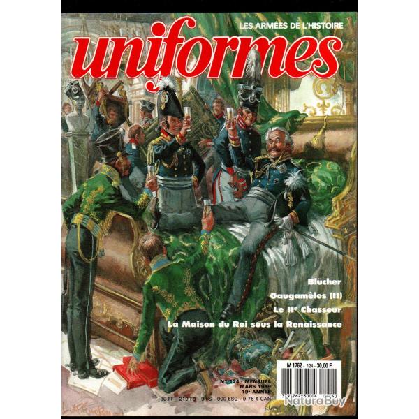 revue uniformes 124 bataille de gaugameles, empire restauration 2e r�giment de chasseurs � cheval