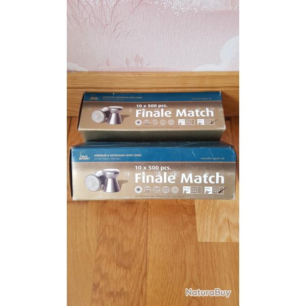 Plombs H&N Sport Finale Match Carabine Heavy - 4.49 - lot de 20 boites - 10 000 plombs