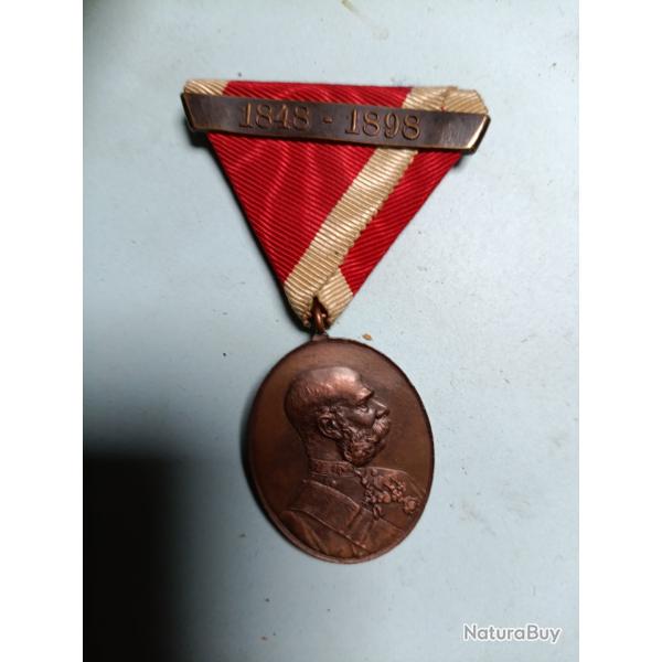 M�daille Fran�ois Joseph d Autriche. 1848- 1898