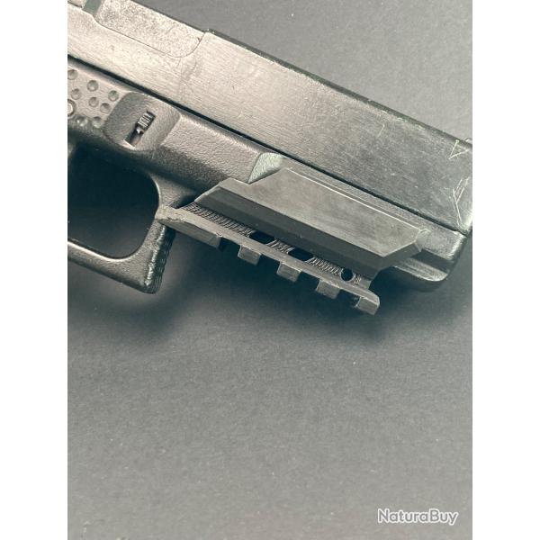 Adaptateur picatinny pour Glock17 Gen 5 (coloris au choix)