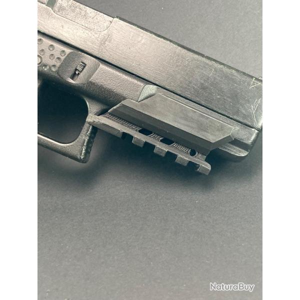 Adaptateur picatinny pour Glock17 / 19X Gen 5 (coloris au choix)