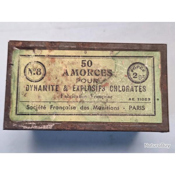 pour amorces de dynamite No 8 /2Gr par SFM Paris balle Etiquette