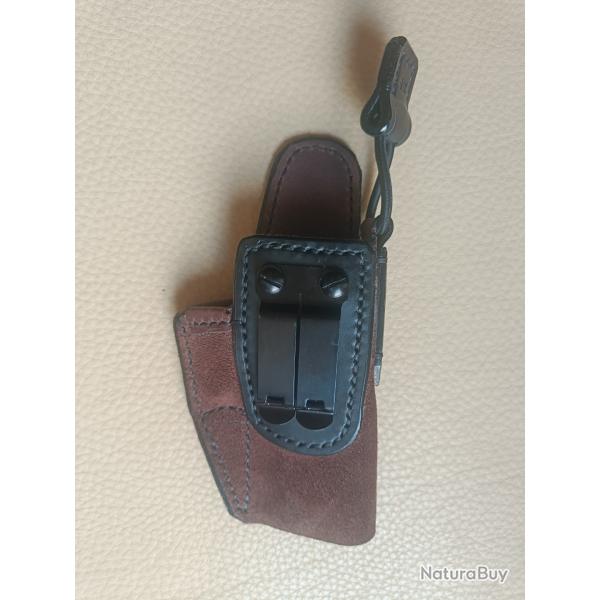 Holster EN cuir,  IWB "Inside", droitier pour GLOCK 17