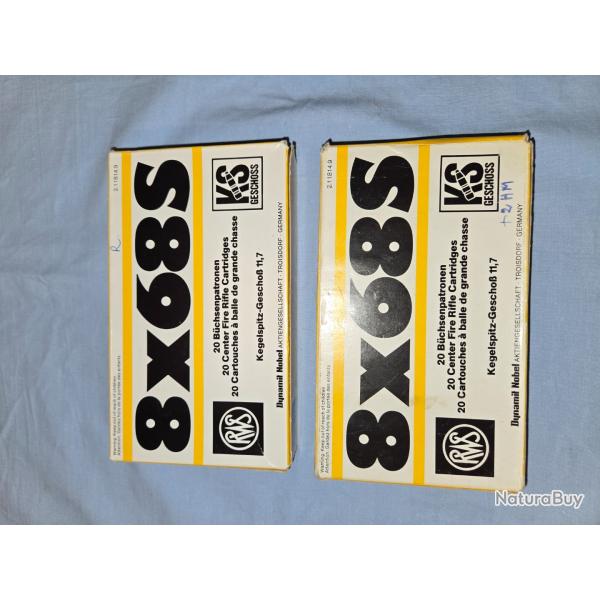Munitions 8X68S RWS 11.7gr