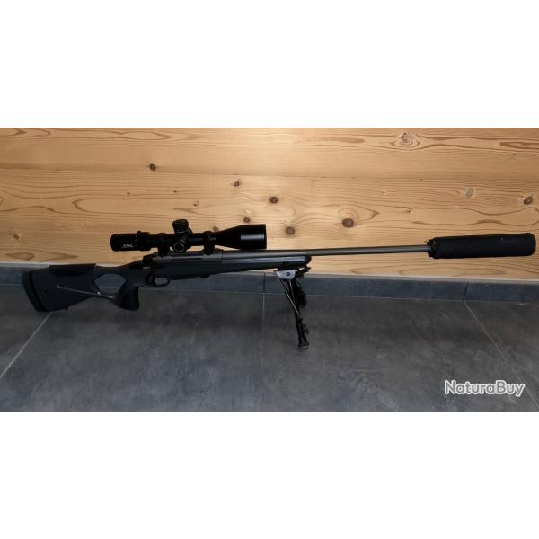 Sako S20 7mm Rem  trou de pouce, busc rglable, monte Element Optics 5-2556  silencieux + bipied