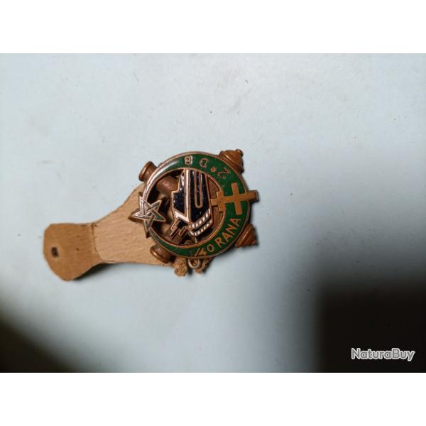 INSIGNE du 1/40�me REGIMENT d'ARTILLERIE de la 2e DIVISION BLIND�E - NORD-AFRICAIN - RANA