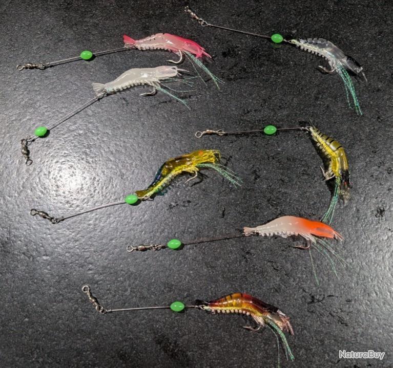 Leurre de pêche artificiel Hameçon de pêche Appât Jig Hameçons Jupe de calmar lumineux Double Leurre de pêche artificiel Hameçon de pêche Appât Jig Hameçons Jupe de calmar lumineux Double
