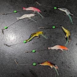 LEURRE BIONIQUE DE TROIS CREVETTES APPAT COULEURS POUR PECHE EN MER LAC ET RIVIERE