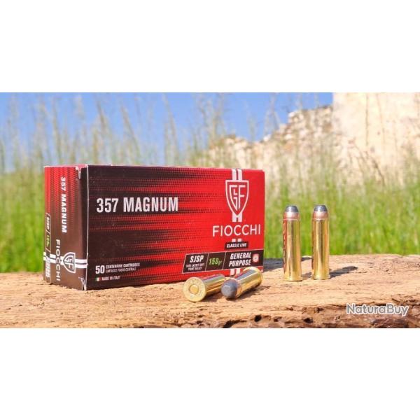 357MAG SJSP 158gr Fiocchi lot de 5 boites de 50 munitions