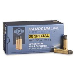 Boite de munition PPU/Partizan 38SP SWC 158 GR 10.2G x50