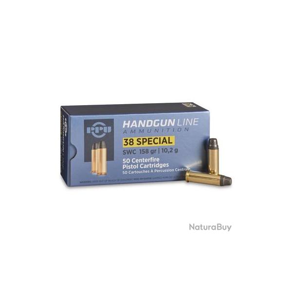 Boite de munition PPU/Partizan 38SP SWC 158 GR 10.2G x50