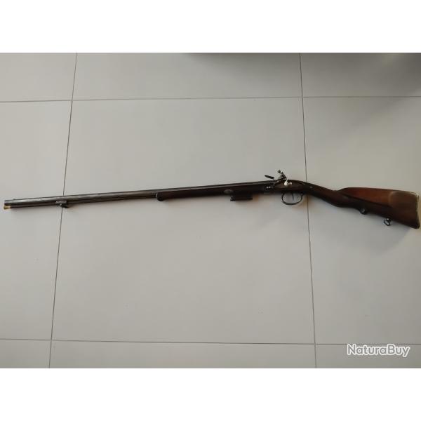 FUSIL  DE  DAME  A  SILEX  PLATINE  A  GAUCHE  CROSSE  A  LA  FRANCAISE