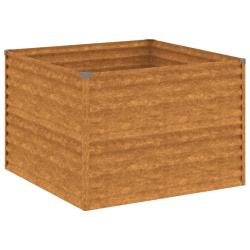 Jardini&egrave;re bac lit sur&eacute;lev&eacute; plantes fleurs terrasse jardin de jardin 100 x 100 x 69 cm acier corten