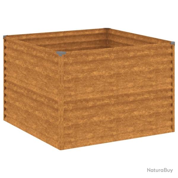 Jardini�re bac lit sur�lev� plantes fleurs terrasse jardin de jardin 100 x 100 x 69 cm acier corten