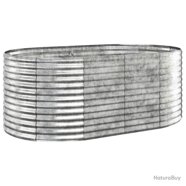 Jardini�re bac lit sur�lev� plantes fleurs terrasse jardin de jardin acier enduit de poudre argent�