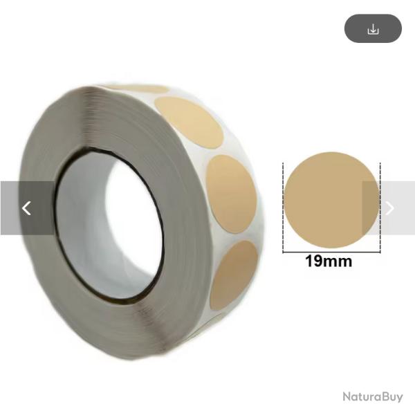 Gomette beige clair 19 mm