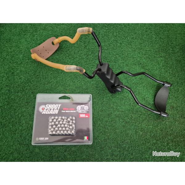 Lot : lance-pierre + billes