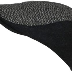 B&eacute;ret Casquette Noire en Laine Mode Anglaise Tweed Vintage R&eacute;glable Morytz Taille unique Noir