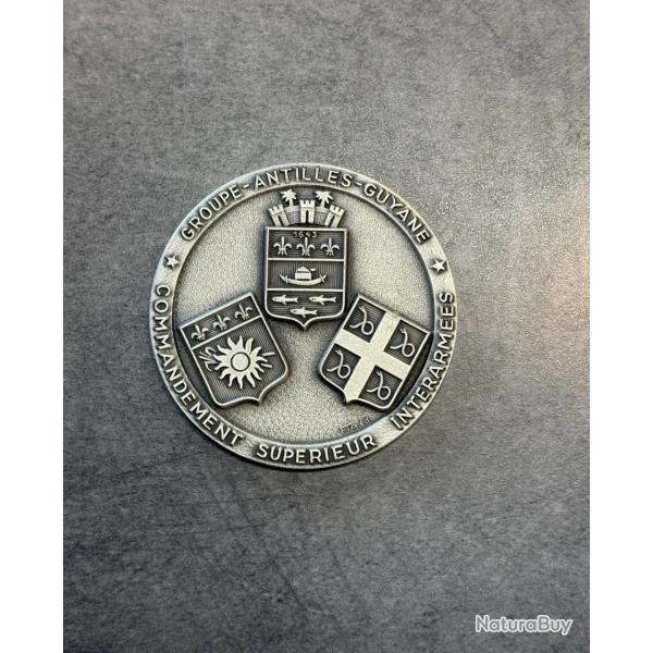M�daille de table Commandement Sup�rieur Interarm�es Antilles-Guyane