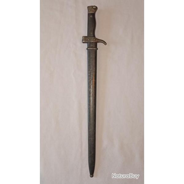 Ba�onnette Mousqueton Berthier 1892 1er mod�le m�me num�ro WW1