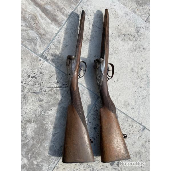 2 fusils de chasse incomplet systme darne