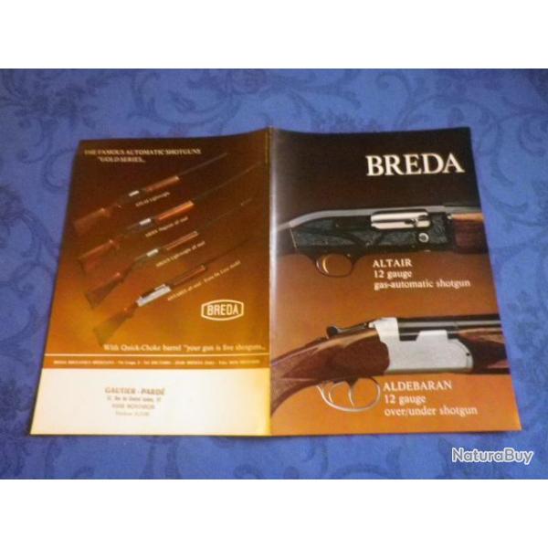 D�pliant en fran�ais ou anglais  BREDA fusil ALTAIR et ALDEBARAN cal.12