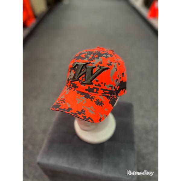 casquette WINCHESTER ORANGE SIGNE NOIR