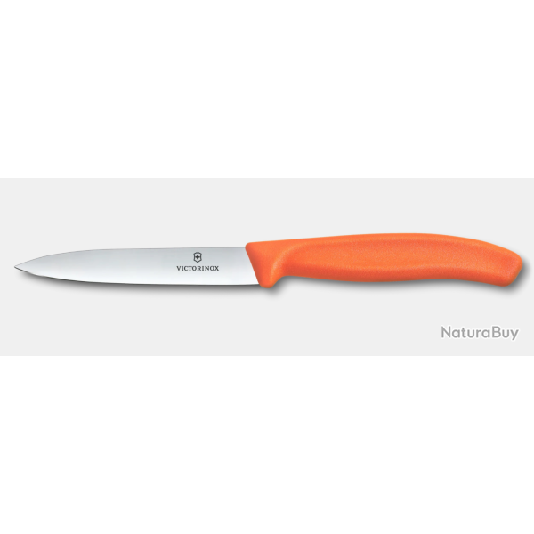 Couteau d'Office Victorinox Swiss Classic 10 cm - Lame lisse Manche Orange Ref 6.7709.C1