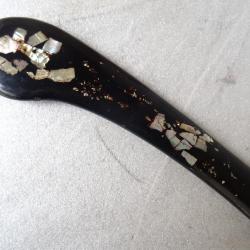 J282) lot magnifique fourreau saya pour naginata ou tanto = 43,5 centim&egrave;tres