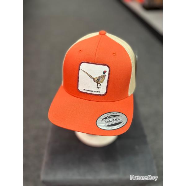 CASQUETTE LCC ORANGE BEIGE