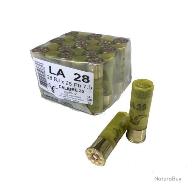 Cartouches JOCKER LA calibre 20/70 28GR BJ N�7.5 X25
