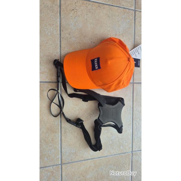 lot zeiss casquette/harnais jumelle