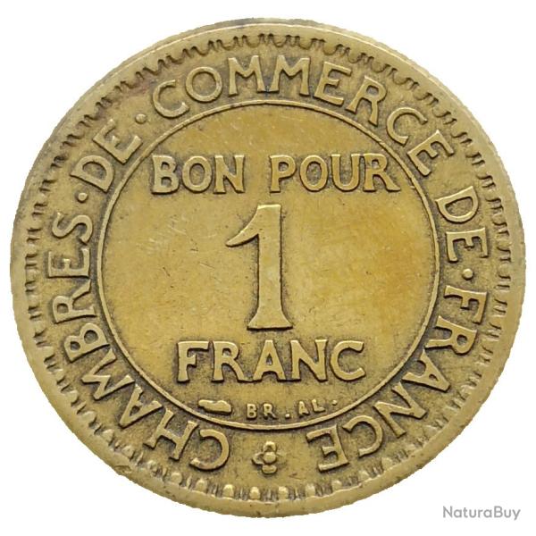 Monnaie France - 1923 - 1 franc Chambres de commerce (Grade : TB) - Ref N0031