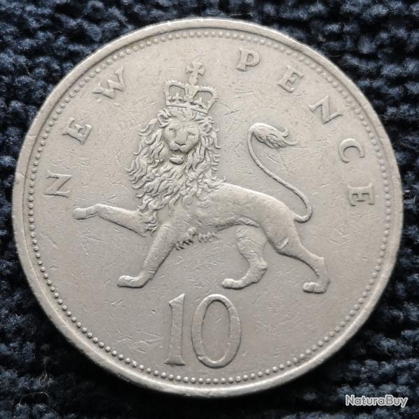 Monnaie Royaume-Uni - 1969 - 10 new pence Elizabeth II (Grade : TTB) - Ref N1508