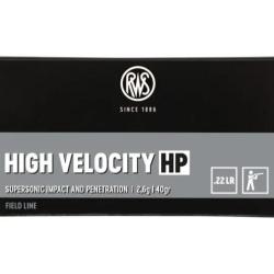 Balles 22LR Rws High Velocity Hp
