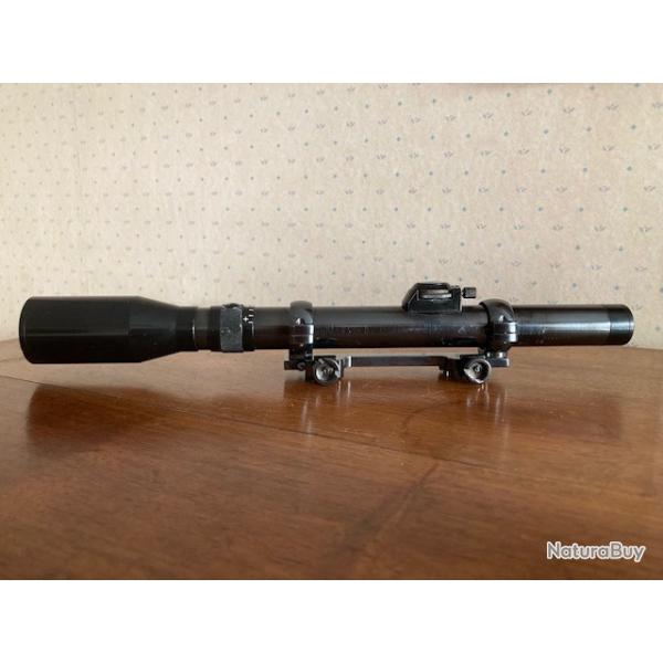 Lunette HENSOLDT Wetzlar  DURALYT 1,5 x en acier avec montage en acier drivable pour rail de11 mm