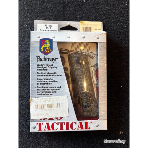 DESTOCKAGE !! POIGNEE PACHMAYR G10 TACTICAL GRIP 1911 GREEN GRAPPLER